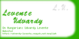 levente udvardy business card